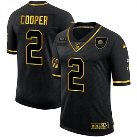 Cleveland Browns #2 Amari Cooper Men's Nike 2020 Salute To Service Golden Limited NFL Jersey Black