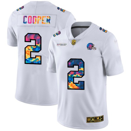 Cleveland Browns #2 Amari Cooper Men's White Nike Multi-Color 2020 NFL Crucial Catch Limited NFL Jersey