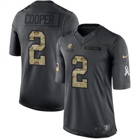 Nike Browns #2 Amari Cooper Black Men's Stitched NFL Limited 2016 Salute to Service Jersey