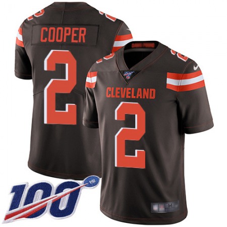 Nike Browns #2 Amari Cooper Brown Team Color Men's Stitched NFL 100th Season Vapor Limited Jersey