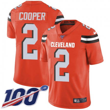 Nike Browns #2 Amari Cooper Orange Alternate Men's Stitched NFL 100th Season Vapor Untouchable Limited Jersey