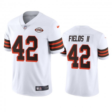 Cleveland Browns #42 Tony Fields II Nike 1946 Collection Alternate Vapor Limited NFL Jersey - White