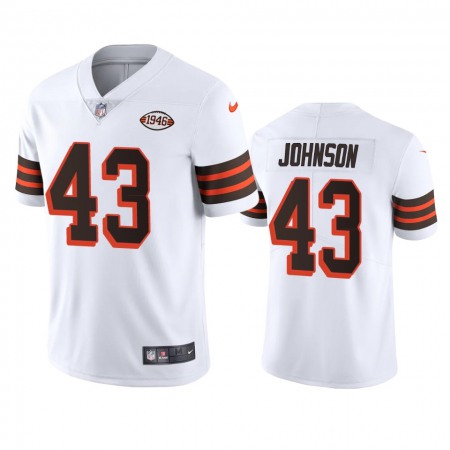 Cleveland Browns #43 John Johnson Nike 1946 Collection Alternate Vapor Limited NFL Jersey - White