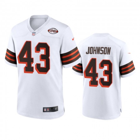 Men's Browns #43 John Johnson Nike 1946 Collection Alternate Game Limited NFL Jersey - White