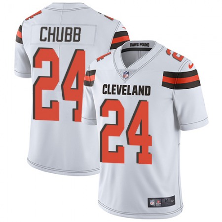 Nike Browns #24 Nick Chubb White Men's Stitched NFL Vapor Untouchable Limited Jersey