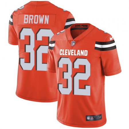 Nike Browns #32 Jim Brown Orange Alternate Men's Stitched NFL Vapor Untouchable Limited Jersey