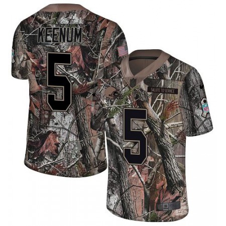 Nike Browns #5 Case Keenum Camo Men's Stitched NFL Limited Rush Realtree Jersey