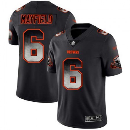 Nike Browns #6 Baker Mayfield Black Men's Stitched NFL Vapor Untouchable Limited Smoke Fashion Jersey