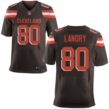 Nike Browns #80 Jarvis Landry Brown Team Color Men's Stitched NFL Elite Jersey