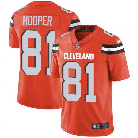 Nike Browns #81 Austin Hooper Orange Alternate Men's Stitched NFL Vapor Untouchable Limited Jersey