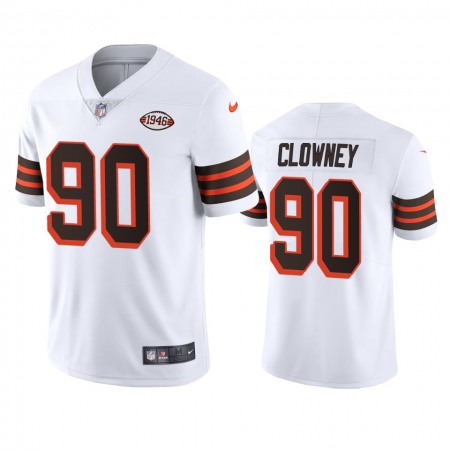 Cleveland Browns #90 Jadeveon Clowney Nike 1946 Collection Alternate Vapor Limited NFL Jersey - White