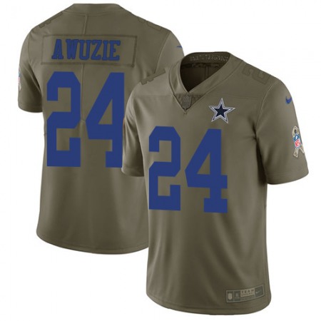 Nike Cowboys #24 Chidobe Awuzie Olive Men's Stitched NFL Limited 2017 Salute To Service Jersey