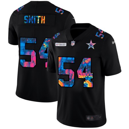 Dallas Cowboys #54 Jaylon Smith Men's Nike Multi-Color Black 2020 NFL Crucial Catch Vapor Untouchable Limited Jersey