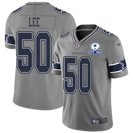 Nike Cowboys #50 Sean Lee Gray Men's Stitched With Established In 1960 Patch NFL Limited Inverted Legend Jersey