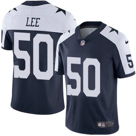 Nike Cowboys #50 Sean Lee Navy Blue Thanksgiving Men's Stitched NFL Vapor Untouchable Limited Throwback Jersey