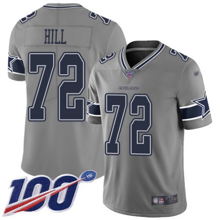 Nike Cowboys #72 Trysten Hill Gray Men's Stitched NFL Limited Inverted Legend 100th Season Jersey