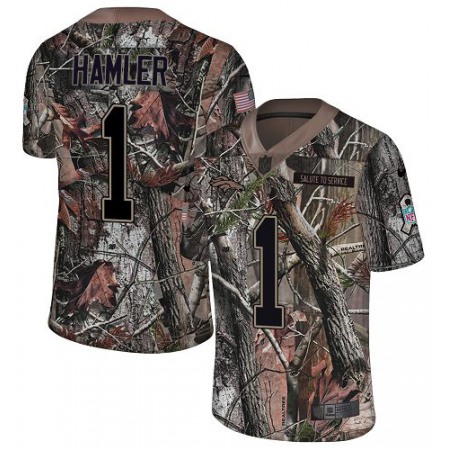 Nike Broncos #1 KJ Hamler Camo Men's Stitched NFL Limited Rush Realtree Jersey