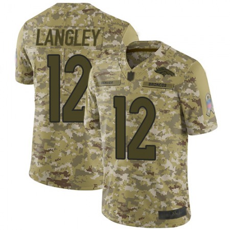 Nike Broncos #12 Brendan Langley Camo Men's Stitched NFL Limited 2018 Salute To Service Jersey