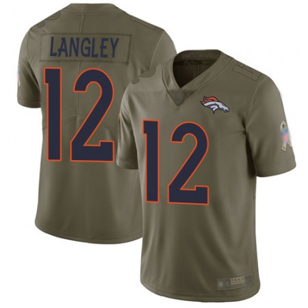 Nike Broncos #12 Brendan Langley Olive Men's Stitched NFL Limited 2017 Salute To Service Jersey