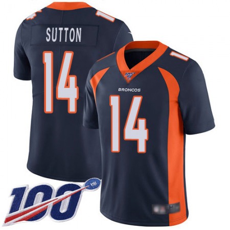 Nike Broncos #14 Courtland Sutton Navy Blue Alternate Men's Stitched NFL 100th Season Vapor Limited Jersey