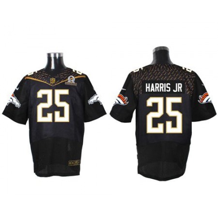 Nike Broncos #25 Chris Harris Jr Black 2016 Pro Bowl Men's Stitched NFL Elite Jersey