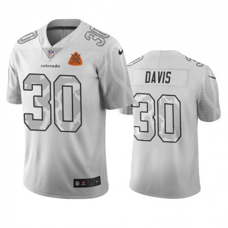 Denver Broncos #30 Terrell Davis White Vapor Limited City Edition NFL Jersey