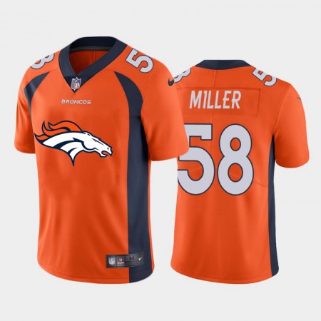 Denver Broncos #58 Von Miller Orange Men's Nike Big Team Logo Vapor Limited NFL Jersey