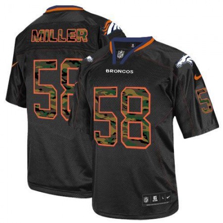 Nike Broncos #58 Von Miller Black Men's Stitched NFL Elite Camo Fashion Jersey