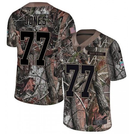 Nike Broncos #77 Sam Jones Camo Men's Stitched NFL Limited Rush Realtree Jersey