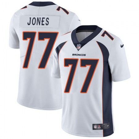 Nike Broncos #77 Sam Jones White Men's Stitched NFL Vapor Untouchable Limited Jersey