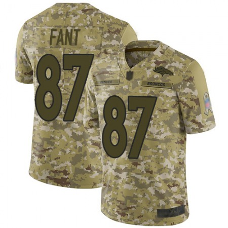 Nike Broncos #87 Noah Fant Camo Men's Stitched NFL Limited 2018 Salute To Service Jersey