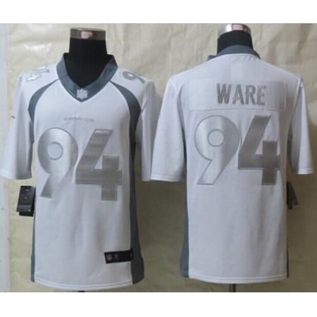 Nike Broncos #94 DeMarcus Ware White Men's Stitched NFL Limited Platinum Jersey