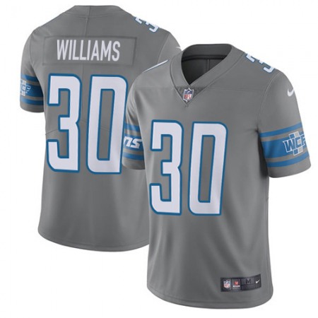 Nike Lions #30 Jamaal Williams Gray Men's Stitched NFL Limited Rush Jersey