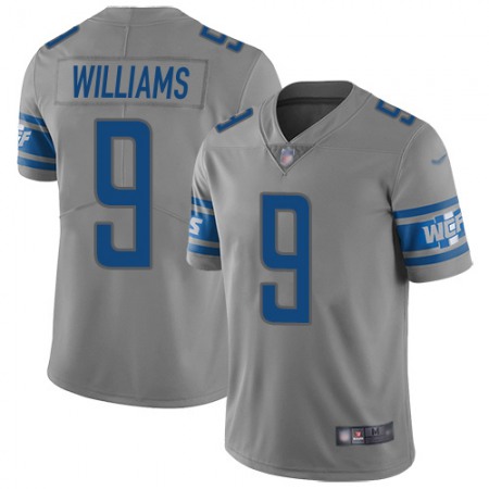 Nike Lions #9 Jameson Williams Gray Men's Stitched NFL Limited Inverted Legend Jersey