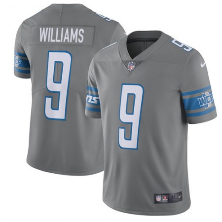 Nike Lions #9 Jameson Williams Gray Men's Stitched NFL Limited Rush Jersey