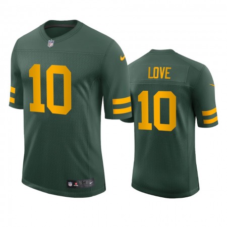 Green Bay Packers #10 Jordan Love Men's Nike Alternate Vapor Limited Player NFL Jersey - Green