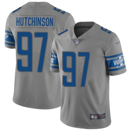 Nike Lions #97 Aidan Hutchinson Gray Men's Stitched NFL Limited Inverted Legend Jersey