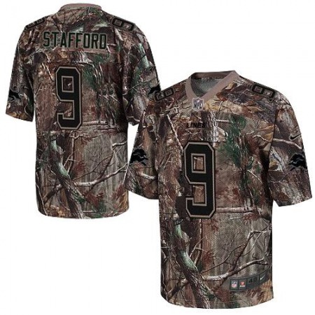 Nike Lions #9 Matthew Stafford Camo Men's Stitched NFL Realtree Elite Jersey