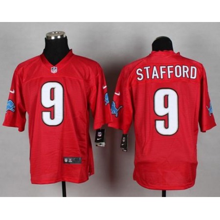 Nike Lions #9 Matthew Stafford Red Men's Stitched NFL Elite QB Practice Jersey