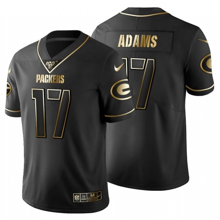 Green Bay Packers #17 Davante Adams Men's Nike Black Golden Limited NFL 100 Jersey