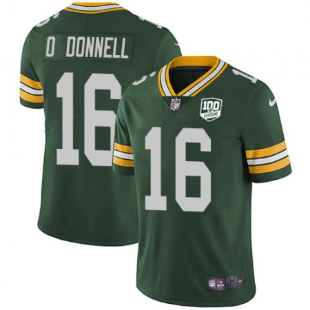 Nike Packers #16 Pat O'Donnell Green Team Color Men's 100th Season Stitched NFL Vapor Untouchable Limited Jersey