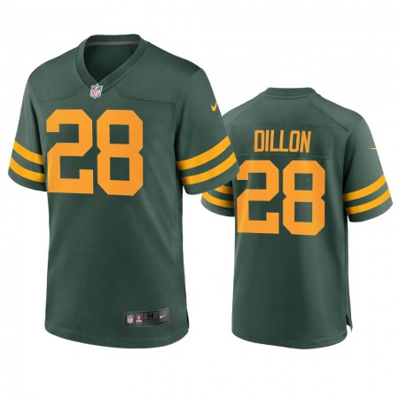 Green Bay Packers #28 A.J. Dillon Men's Nike Alternate Game Player NFL Jersey - Green