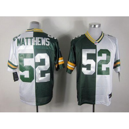 Nike Packers #52 Clay Matthews Green/White Men's Stitched NFL Elite Split Jersey