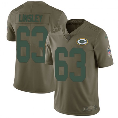 Nike Packers #63 Corey Linsley Olive Men's Stitched NFL Limited 2017 Salute To Service Jersey