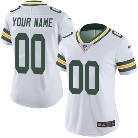 Nike Green Bay Packers Customized White Stitched Vapor Untouchable Limited Women's NFL Jersey