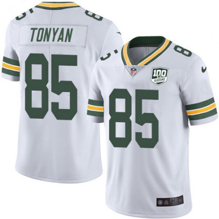 Nike Packers #85 Robert Tonyan White Men's 100th Season Stitched NFL Vapor Untouchable Limited Jersey