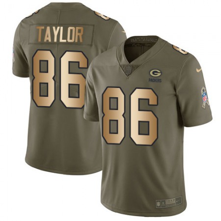 Nike Packers #86 Malik Taylor Olive/Gold Men's Stitched NFL Limited 2017 Salute To Service Jersey