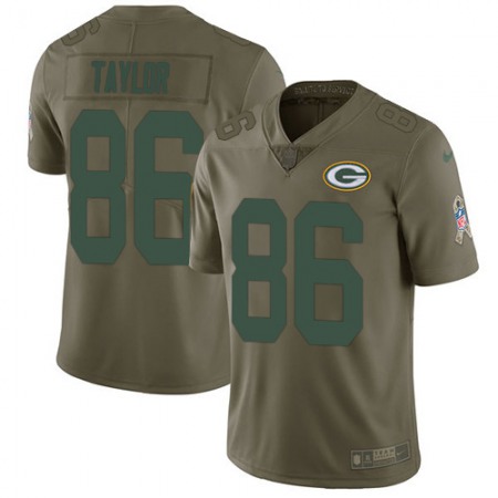 Nike Packers #86 Malik Taylor Olive Men's Stitched NFL Limited 2017 Salute To Service Jersey