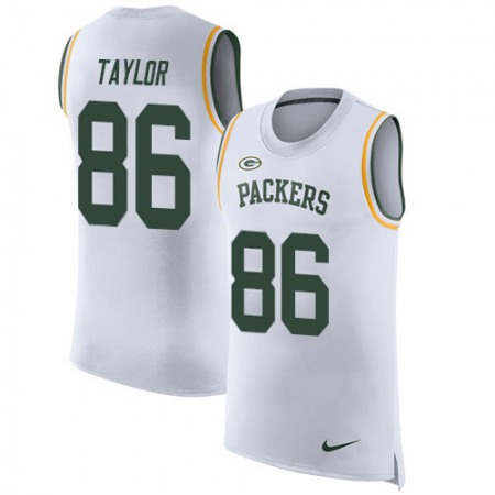 Nike Packers #86 Malik Taylor White Men's Stitched NFL Limited Rush Tank Top Jersey