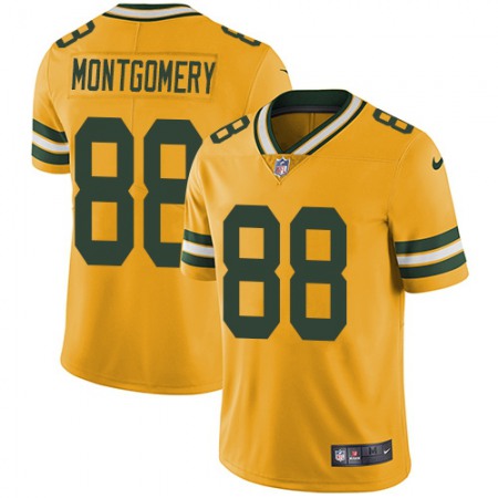 Nike Packers #88 Ty Montgomery Yellow Men's Stitched NFL Limited Rush Jersey